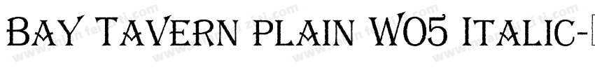 Bay Tavern plain WO5 Italic字体转换